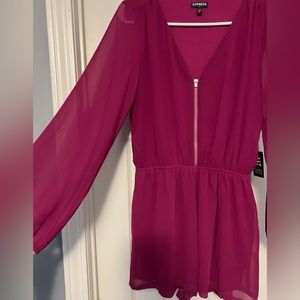 Express new-long sleeve top, shorts romper.